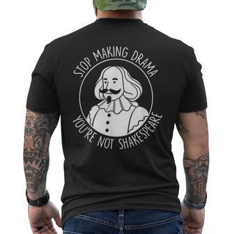 Deja De Hacer Drama No Ereshakespeare Actuación Teatro Camiseta Hombre Estampado Espalda - Regaloses