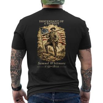 Descendant Of A Patriot Anniversary American 4Th Of July Men's T-shirt Back Print - Thegiftio UK