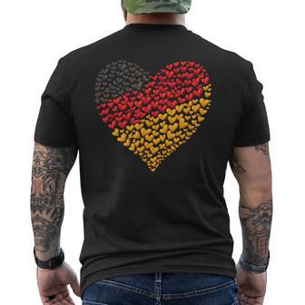Deutschland Flagge Herz Aus Leidenschaft Für Deutschland T-Shirt mit Rückendruck - Seseable