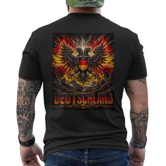 Deutschland Trikot Deutsche Flagge Germany T-Shirt mit Rückendruck - Geschenkecke