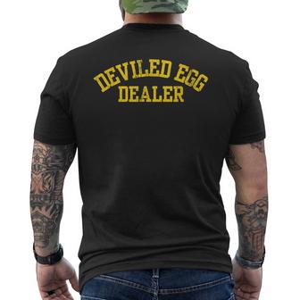 Deviled Egg Dealer Retro Thanksgiving Fathers Day Men's T-shirt Back Print - Monsterry