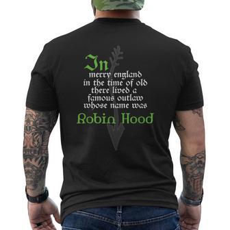 Di Robin Hood Per Gli Amanti Dei Libri E Della Letteratura T-shirt da uomo con stampa posteriore - Novitaregali