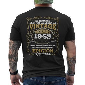 Diciembre 1963Intage 63 Años Regalo Cumpleaños Hombre Camiseta Hombre Estampado Espalda - Regaloses