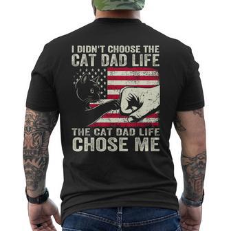 I Didn't Choose The Cat Dad Life For Father Father's Day Men's T-shirt Back Print - Thegiftio UK