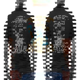 I Didn't Grow Up Saying With Liberty And Justice For All Men's T-shirt Back Print | Seseable UK