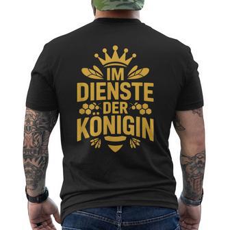 Im Dienste Der Königin Lustige Imker Biene T-Shirt mit Rückendruck - Seseable