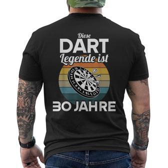 Diese Dart Legende Ist 30 Jahre 30 Geburtstag Dart T-Shirt mit Rückendruck - Seseable