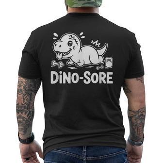 Dino-Sore Divertido Dinosaurio De Entrenamiento De Gimnasio Camiseta Hombre Estampado Espalda - Regaloses