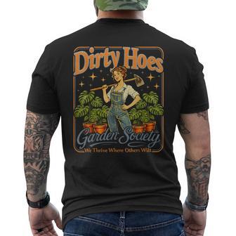 Dirty Hoes Garden Society Gardener Vintage Gardening Men's T-shirt Back Print | Mazezy