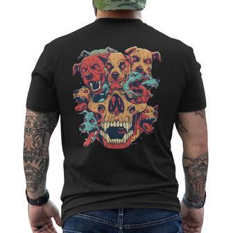 Disfruta De Tu Lado Profundo Con Este Diseño De Calavera De Perro Camiseta Hombre Estampado Espalda - Regaloses