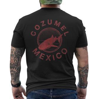 Dive Cozumel México Buceo Ballena Tiburón Retrointage Camiseta Hombre Estampado Espalda - Regaloses