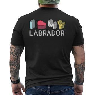 Divertenti Amanti Del Labrador I Love My Labrador T-shirt da uomo con stampa posteriore - Novitaregali