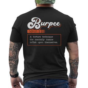 Divertido Burpee Definición Fitness Gimnasio Entrenamiento Cardio Entrenamiento Camiseta Hombre Estampado Espalda - Regaloses