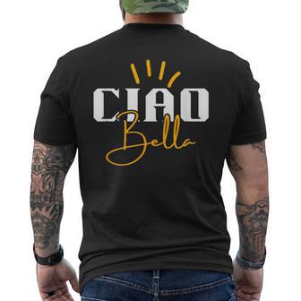 Divertido Expresión Italiana Ciao Bella Paraerano Italia Camiseta Hombre Estampado Espalda - Regaloses