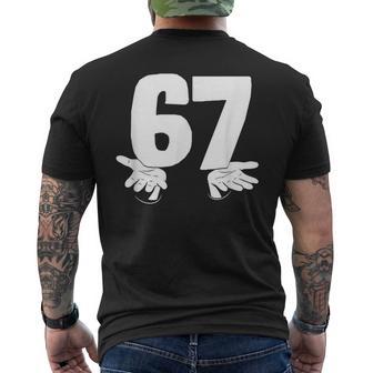 Divertido Número 67Eis Yiete Con Manos Gen Alpha Jerga Camiseta Hombre Estampado Espalda - Regaloses