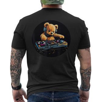 Divertido Oso De Peluche Con Disfraz De Cabina De Dj Camiseta Hombre Estampado Espalda - Regaloses