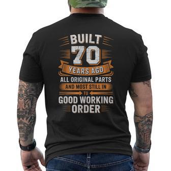 Divertidos Regalos De 70 Cumpleaños Construidos Hace 70 Años Camiseta Hombre Estampado Espalda - Regaloses