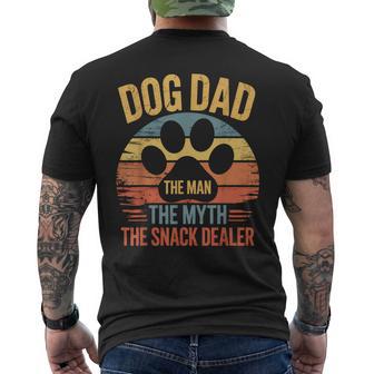 Dog Dad The Man The Myth The Snack Dealer Dad Men's T-shirt Back Print - Thegiftio UK