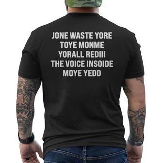 Don't Waste Your Time On Me ポップパンクロックバンド 面白い歌詞 メンズTシャツ バックプリント - Kawaiitshirt