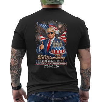 Donald Trump Celebrate 250Th America Birthday Us Anniversary Men's T-shirt Back Print - Thegiftio UK