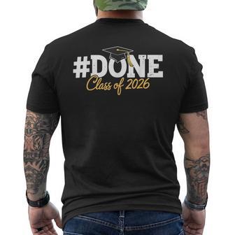 Done Class Of 2026 Graduation Proud Graduate Men's T-shirt Back Print - Thegiftio UK