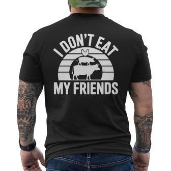 I Don't Eat My Friends -Egano Divertido Manga Larga Camiseta Hombre Estampado Espalda - Regaloses