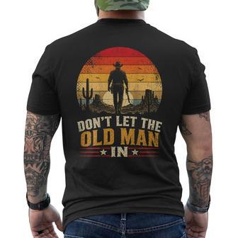 Don't Let The Old Man In Vintage American On Back Men's T-shirt Back Print - Monsterry