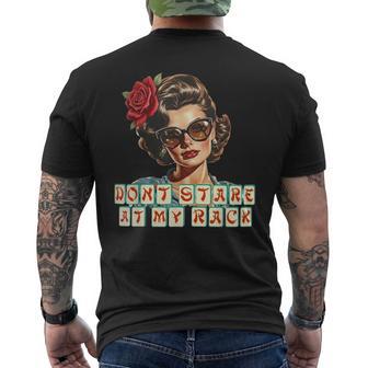 Don't Stare At My Rack Mahjong Chinese Mah Jong Men's T-shirt Back Print - Thegiftio UK