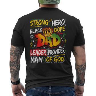 Dope Black Dad Junenth Fathers Day African American Mens Men's T-shirt Back Print - Thegiftio UK