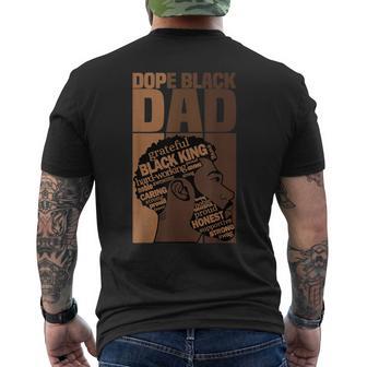Dope Black Dad History Month Junenth Black Father's Day Men's T-shirt Back Print | Seseable UK