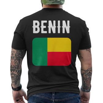 Drapeau Bénin Carte Du Pays Drapeau Bénin T-shirt imprimé au dos - Cadeauxyz