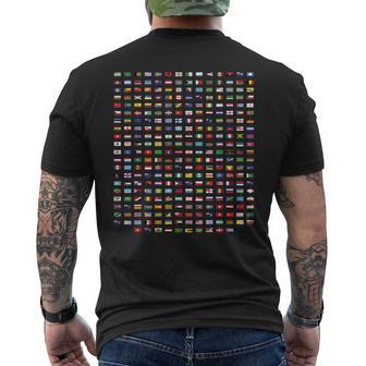 Drapeau Du Monde Avec Drapeau Cool Travel 210 T-shirt imprimé au dos - Cadeauxyz