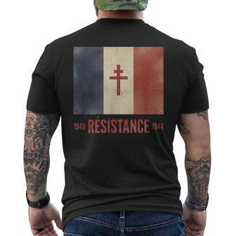 Drapeau France 1940-1944 Croix Lorraine T-shirt imprimé au dos - Cadeauxyz