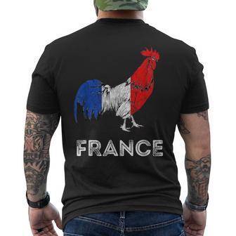Drapeau France Coq Drapeau Français Racines Françaises Fierté Française T-shirt imprimé au dos - Cadeauxyz