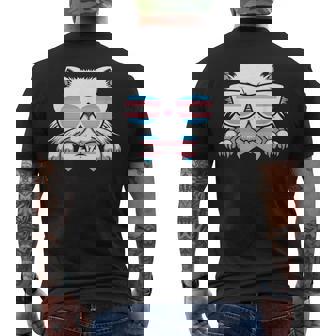 Drapeau Transgenre Cat Trans Pride Lgbtq Pour Égalité Desexes T-shirt imprimé au dos - Cadeauxyz