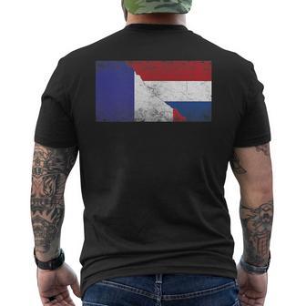 Drapeaux France Et Pays-Bas Français Néerlandais T-shirt imprimé au dos - Cadeauxyz