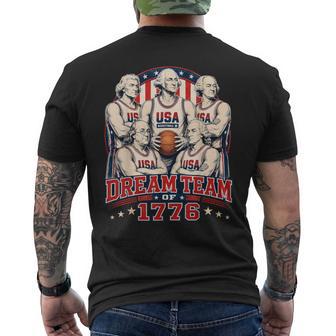 Dream Team Of 1776 America 4Th Of July Independence Team Men's T-shirt Back Print - Thegiftio UK