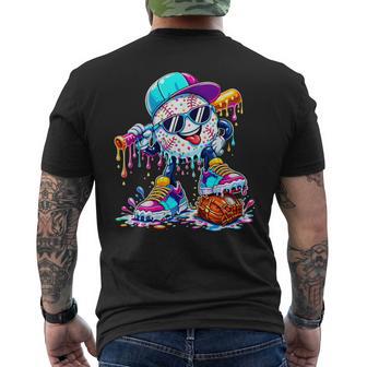 Dripping Drip Ice Cream Baseball Apparel Youth Kids Boys Men's T-shirt Back Print - Thegiftio UK