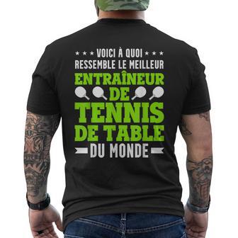 Drôle Entraîneur De Ping Pong Coach Entraîneur De Tennis T-shirt imprimé au dos - Cadeauxyz