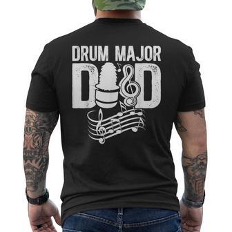 Drum Major Dad Proud Dad Of A Drum Major Father Men's T-shirt Back Print - Thegiftio UK