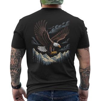 Eagle Bird Mountains Men's T-shirt Back Print - Thegiftio UK