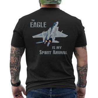 The Eagle Is Mypirit Animal F-15 戦闘機 飛行機 メンズTシャツ バックプリント - Kawaiitshirt