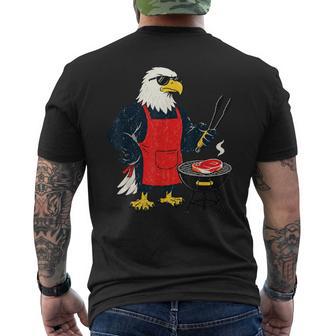 Eagle Steaks Patriotic Eagle Bbq Grill Meme Men's T-shirt Back Print - Monsterry