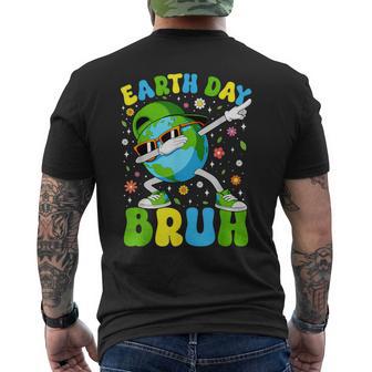Earth Day Bruh Dabbing Earth Planet Environment Boy Men's T-shirt Back Print - Thegiftio