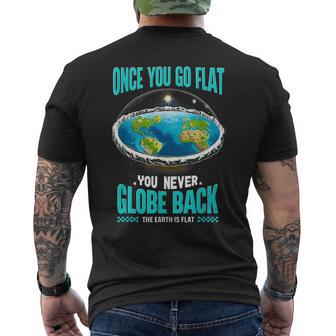 The Earth Is Flat Firmament Earth Day Once You Go Flat Men's T-shirt Back Print - Monsterry