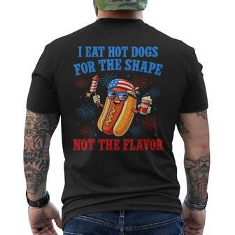 I Eat Hot Dogs For The Shape Glizzy Gobbler Men's T-shirt Back Print - Monsterry