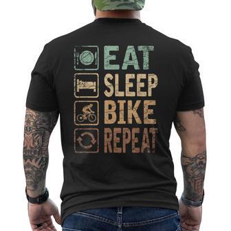 Eatleep Bike リピート自転車 メンズTシャツ バックプリント - Kawaiitshirt