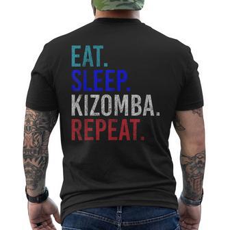 Eatleep Kizomba Repeat Kiz Parejas De Baile En La Escuela De Baile Kiz Camiseta Hombre Estampado Espalda - Regaloses