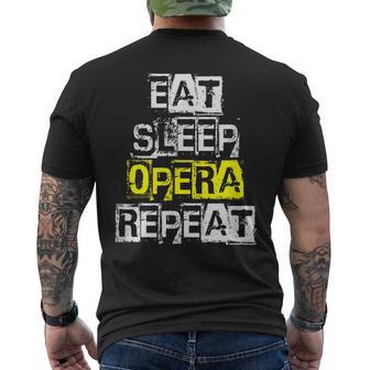 Eatleep Opera Repeat Divertido Regalo De Opera Camiseta Hombre Estampado Espalda - Regaloses