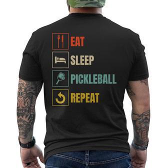 Eatleep ピックルボール リピート スポーツ レジャー ピックルボール メンズTシャツ バックプリント - Kawaiitshirt